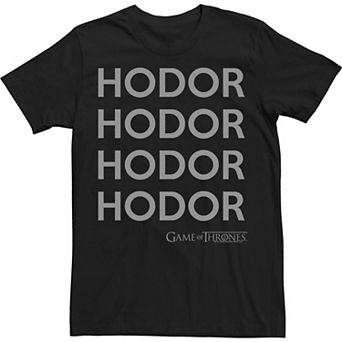 Men's Game Of Thrones Hodor Text Stack Tee