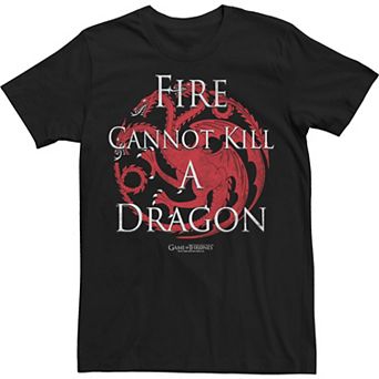 Men's Game Of Thrones Targaryen Fire Cannot Kill A Dragon Tee