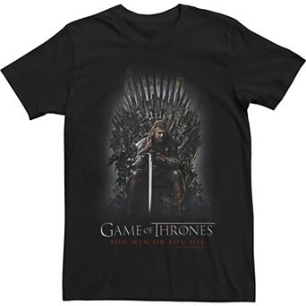 Men's Game Of Thrones Ned Stark Iron Throne Portrait Tee