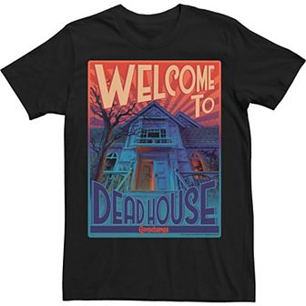 Men's Goosebumps Welcome To Deadhouse Cover Poster Tee