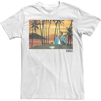 Men's Scarface Sunset Backdrop Beach Tee