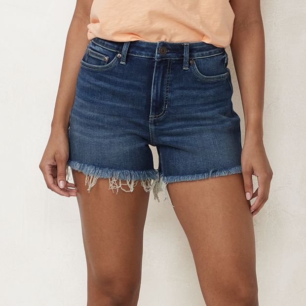 LC Lauren Conrad Womens Shorts 12 Super High Rise Cutoff