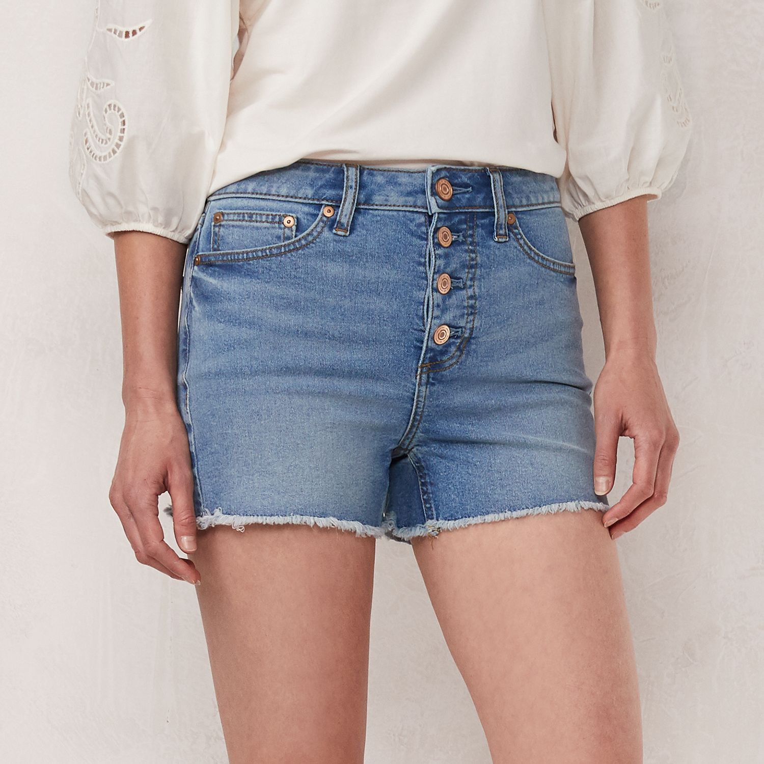 kohls womens blue jean shorts