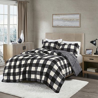 True North by Sleep Philosophy Brooks Print Sherpa Down-Alternative Comforter Set