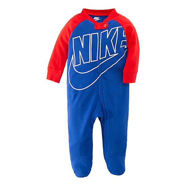Baby Boy Nike Logo Footed Zip Sleep & Play