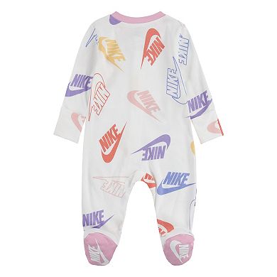 Baby Girl Nike Logo Zip Sleep & Play Coverall