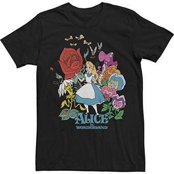 Disney's Alice In Wonderland Men's Walking Through The Flowers Tee