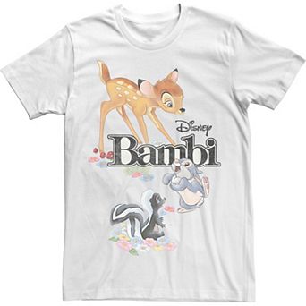 Disney's Bambi Classic Group Shot Title Logo Men's Tee