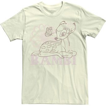 Men's Bambi Simple Flowers Line Art Tee