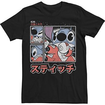Disney's Lilo & Stitch Men's 626 Stitch Day Kanji Panels Tee