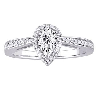 Stella Grace Sterling Silver 1/3 Carat T.W. Diamond Engagement Ring
