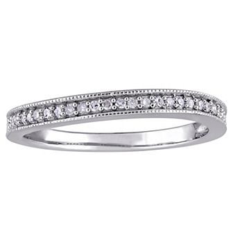 Stella Grace Sterling Silver 1/8 Carat T.W. Diamond Wedding Band