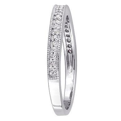 Stella Grace Sterling Silver 1/8 Carat T.W. Diamond Wedding Band