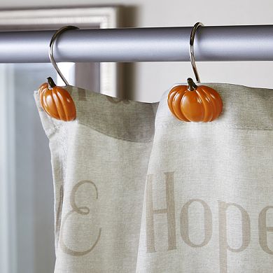 SKL Home Harvest Sentiments Shower Curtain and Hook Set