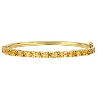 Stella Grace 18k Gold Over Silver Citrine Bangle Bracelet