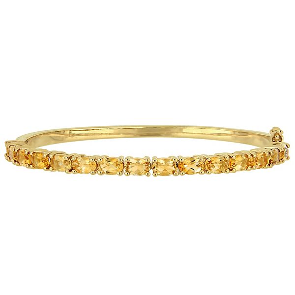 Stella Grace 18k Gold Over Silver Citrine Bangle Bracelet