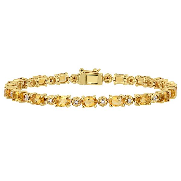 Citrine tennis on sale bracelet gold