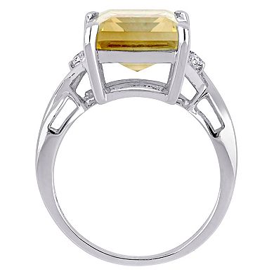 Stella Grace Sterling Silver Citrine & White Topaz Fashion Ring