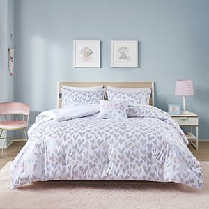 Mi Zone Sparkle Metallic Glitter Printed Reversible Comforter Set