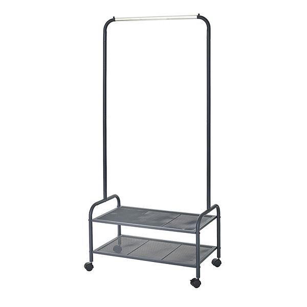 neatfreak Rolling Garment Rack With 2 Shelves