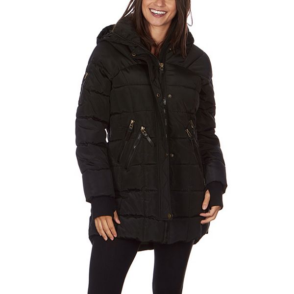 Plus Size XOXO Hooded Puffer Coat