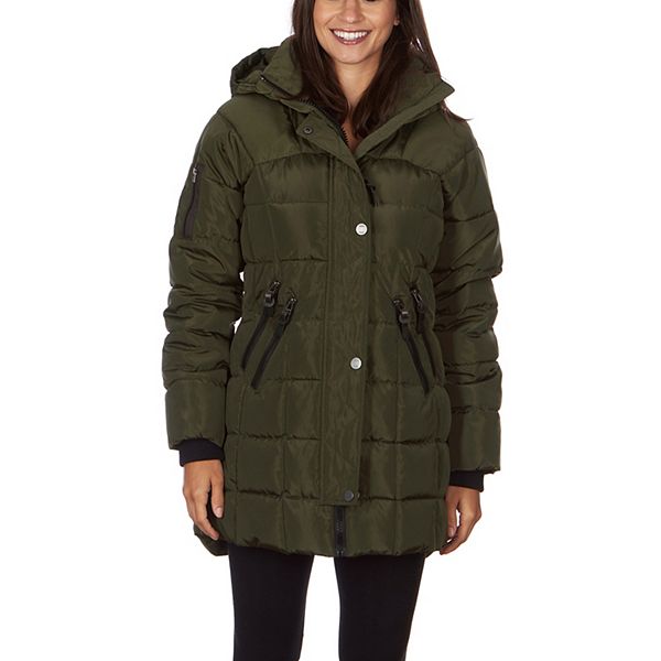 Plus Size XOXO Hooded Puffer Coat