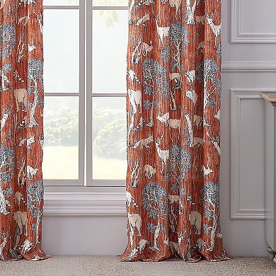 Barefoot Bungalow 2-pack Menagerie Window Curtain Set