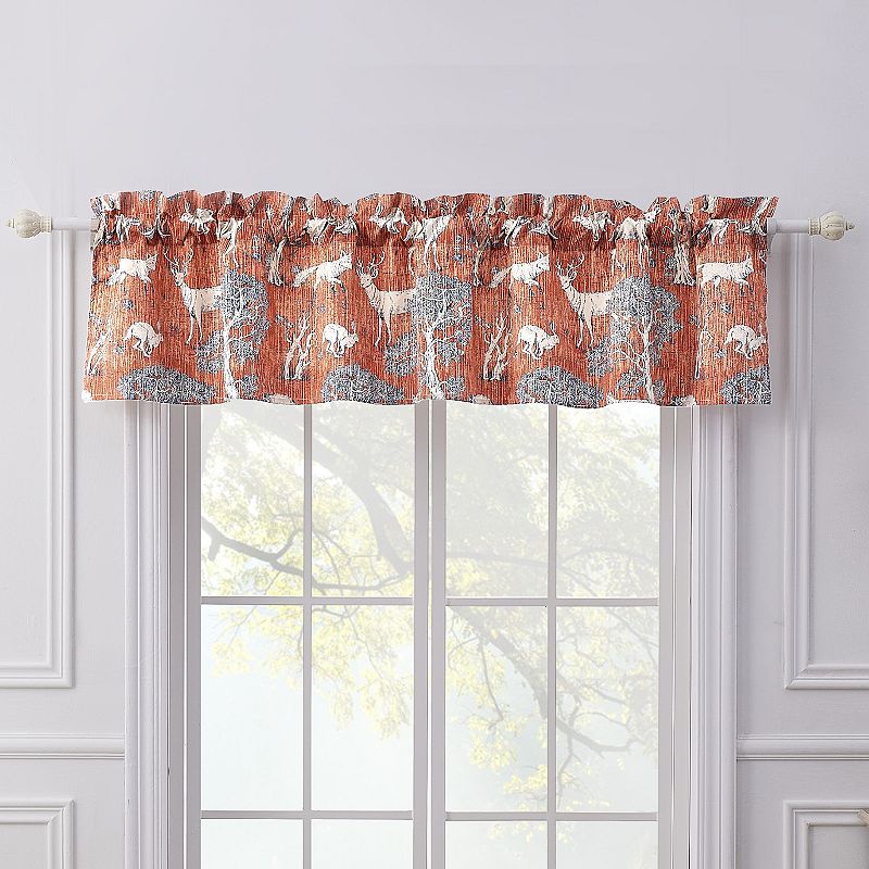 Barefoot Bungalow Menagerie Window Valance, Brown