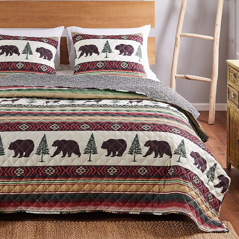Barefoot Bungalow Yosemite Quilt Set with Shams, Multicolor, King