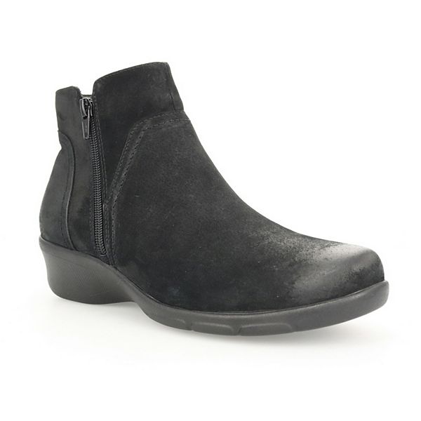 Propet Waverly Women's Leather Ankle Boots - Black Suede (9.5 XW)