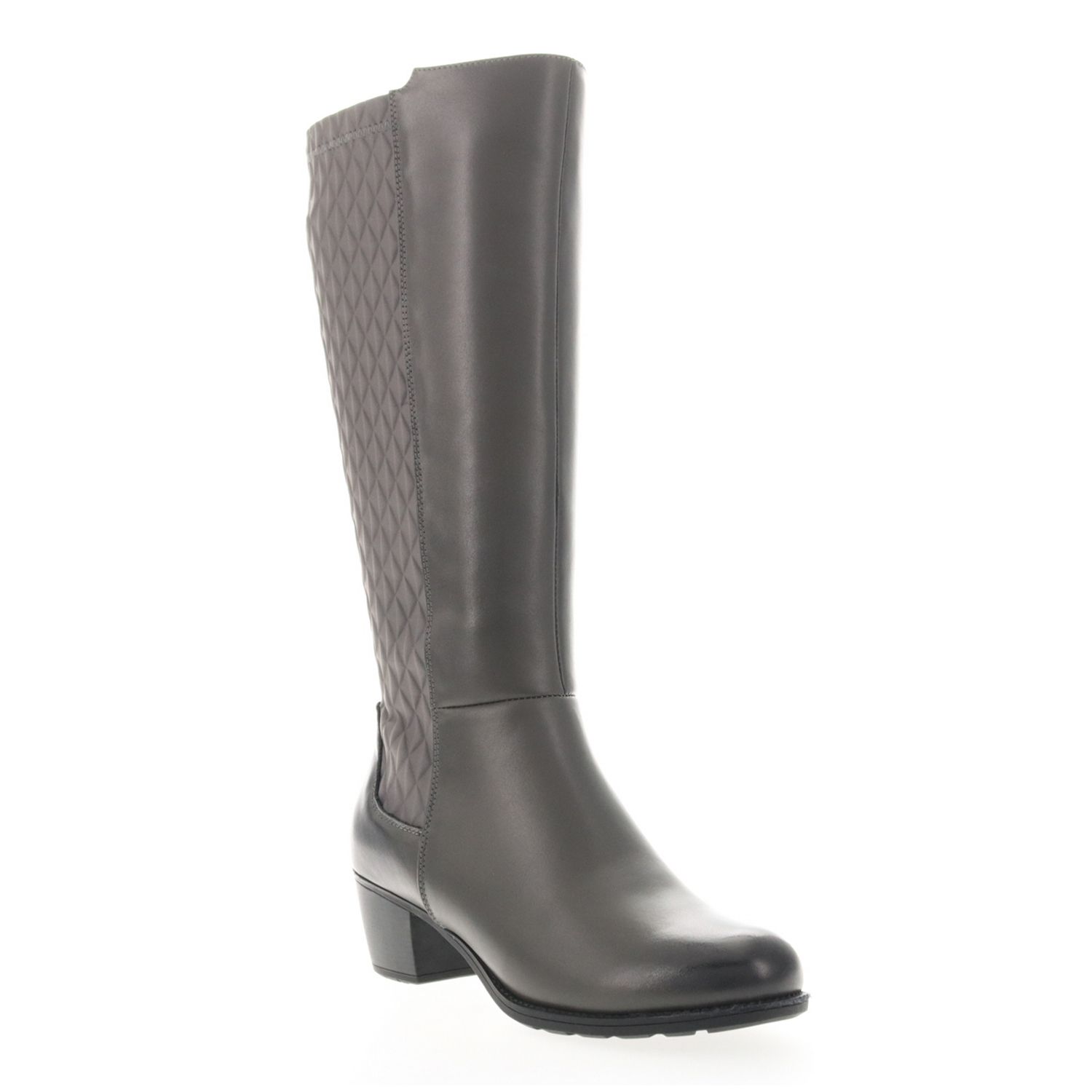 Propet Talise Women's Leather Knee-High Boots - Gray (10 XW)