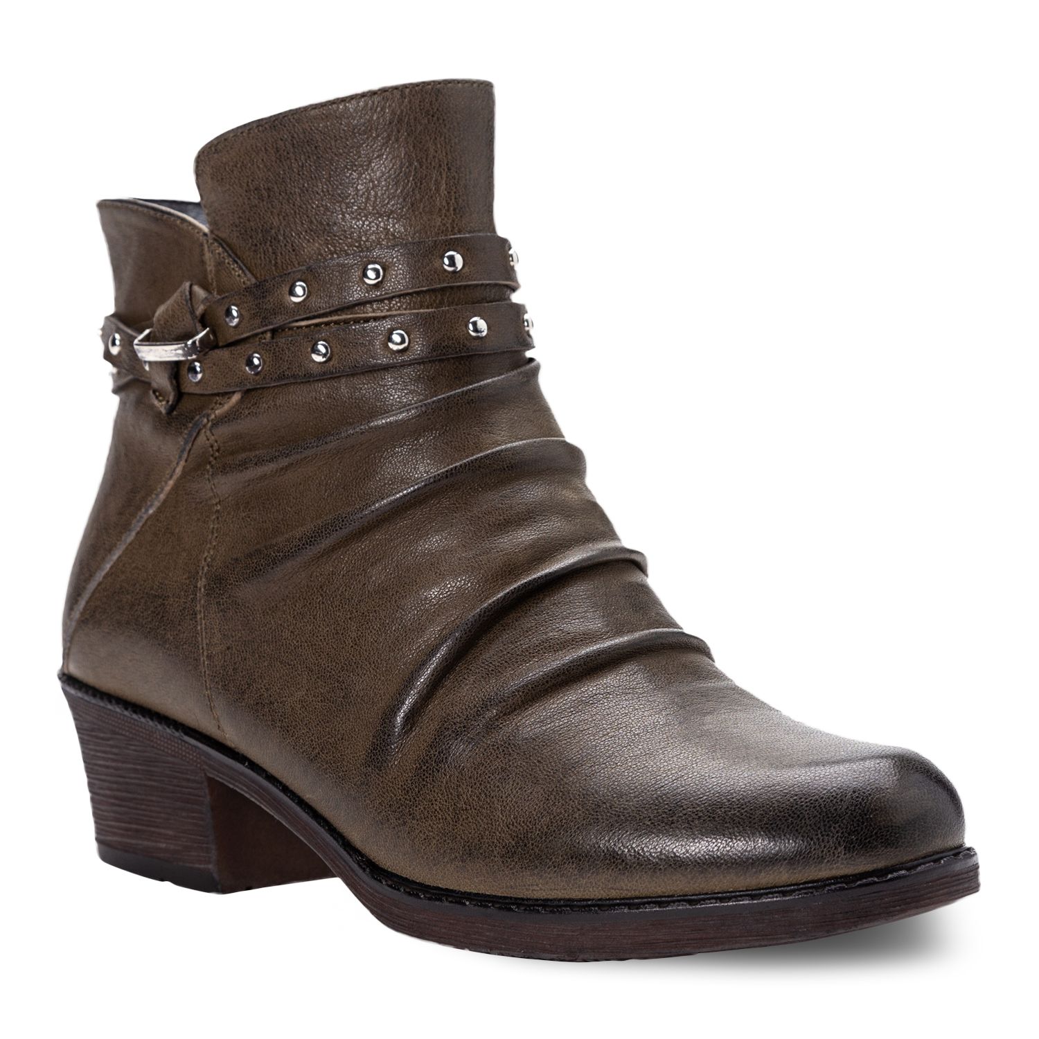 Propet Roxie Women's Leather Ankle Boots - Brown (8 N)