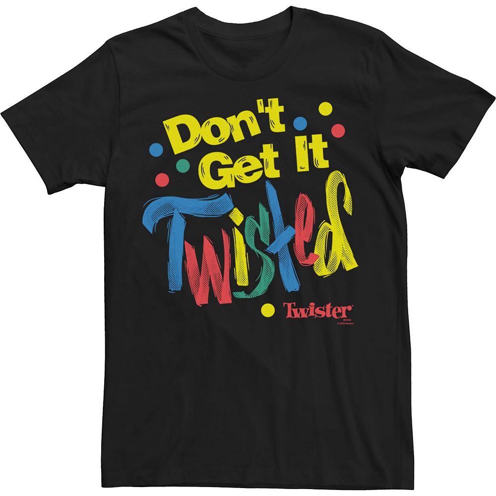 Men's Twister Don't Get It Twisted Paint Text Tee