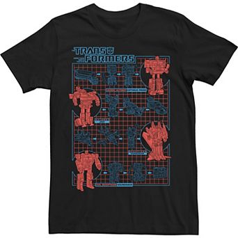 Men's Transformers How To Transform Schematic Tee