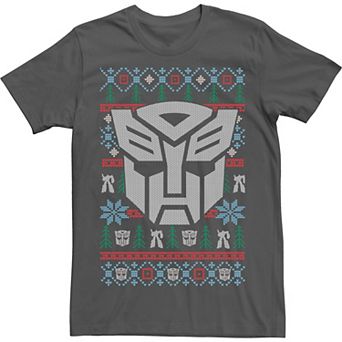 Men's Transformers Christmas Autobots Ugly Sweater Style Tee