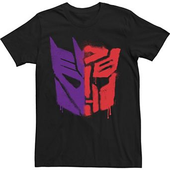 Men's Transformers: War For Cybertron Spray Paint Split Logo Tee
