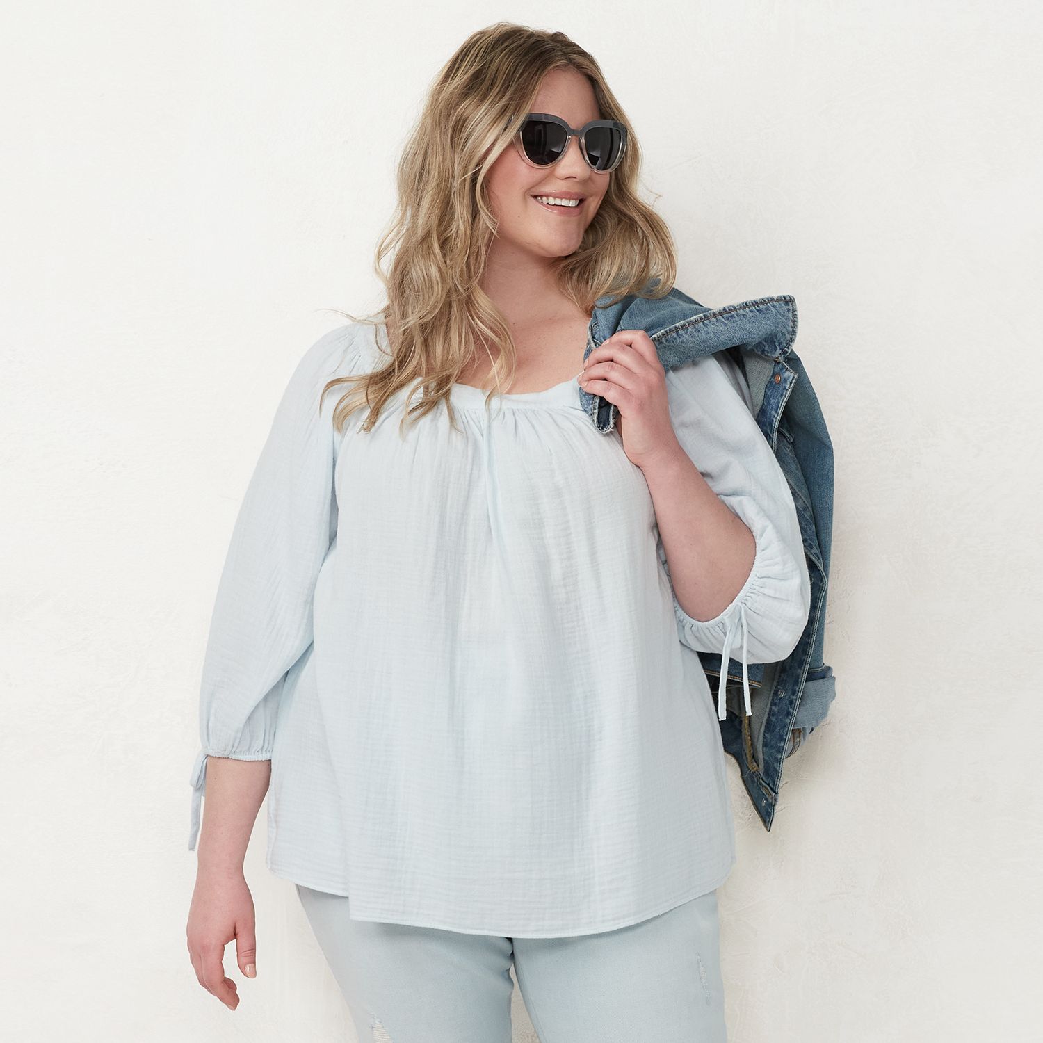 kohls womens peasant tops