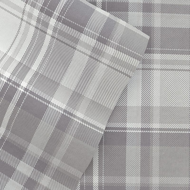 Home Collection Premium Flannel Sheet Set, Grey, Queen Set