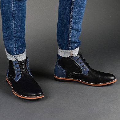 VANCE Franco Men's Plain Toe Chukka Boots