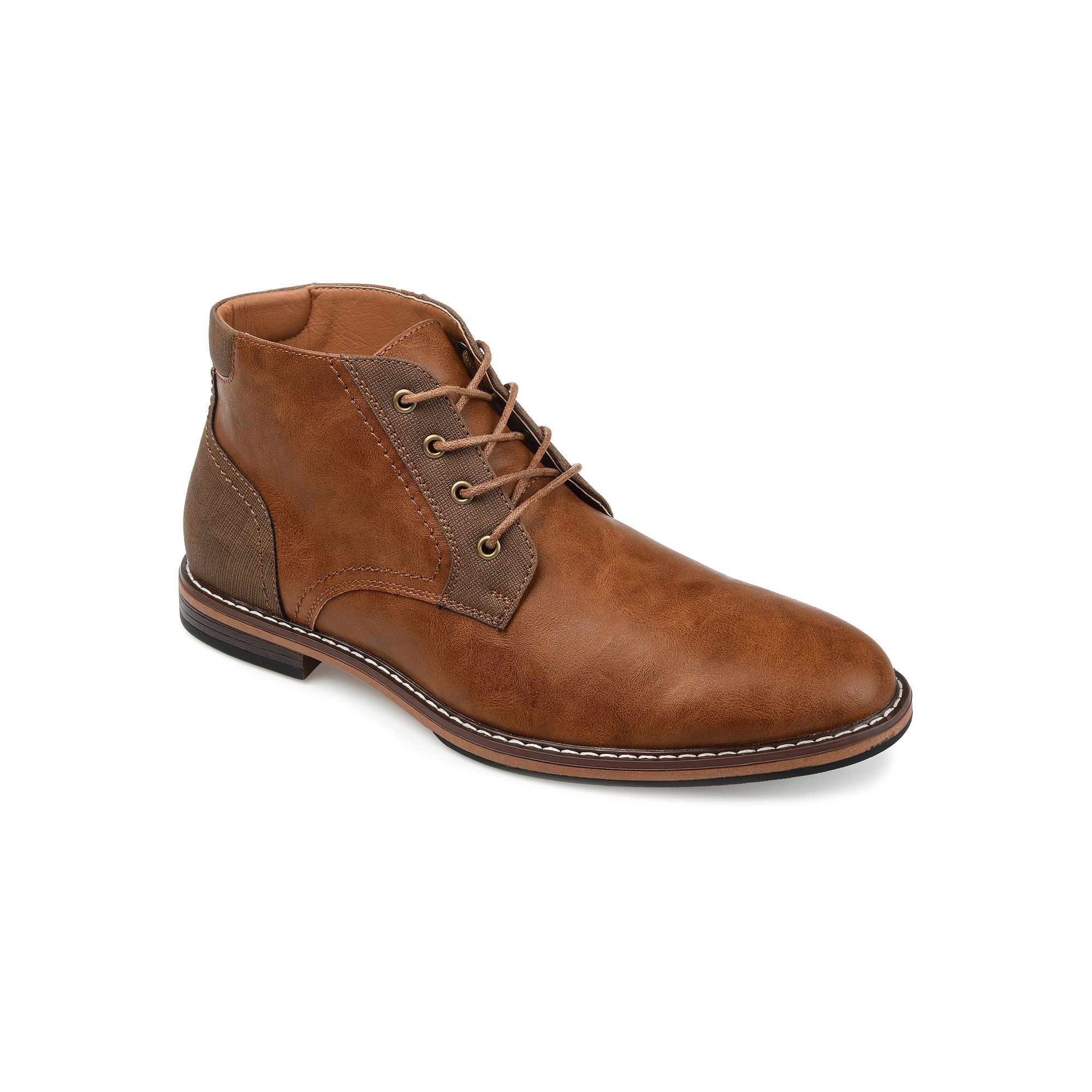 VANCE Franco Mens Plain Toe Chukka Boots, Size: 8, Brown