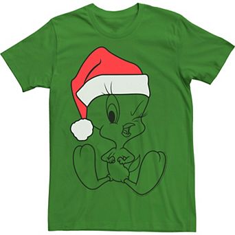 Men's Looney Tunes Christmas Tweety Outline Tee