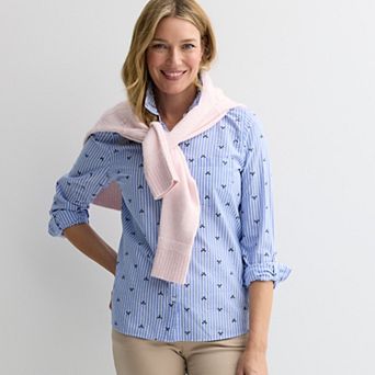 Women's Croft & Barrow® Essential One Pocket Button Down Shirt