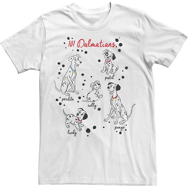  Disney 101 Dalmatians Patch Left Chest T-Shirt : Clothing,  Shoes & Jewelry