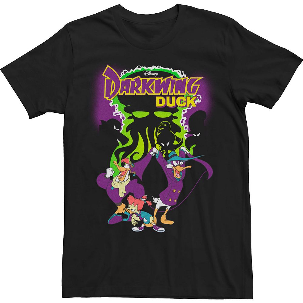 Fifth Sun Men's Darkwing Duck Dangerous Short Sleeve T-Shirt - Black - Small, image size:1000x1000