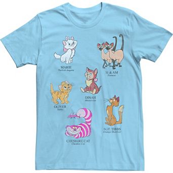 Disney's Mickey And Friends Men's Cat Names And Breeds Tee