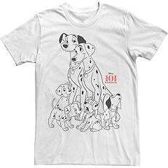  Disney 101 Dalmatians Patch Left Chest T-Shirt : Clothing,  Shoes & Jewelry