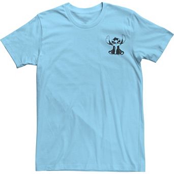 Mens Lilo & Stitch Vintage Lined Stitch Pocket Hit Tee