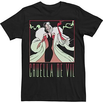 Disney's 101 Dalmatians Cruella De Vil Men's Portrait Box Up Tee