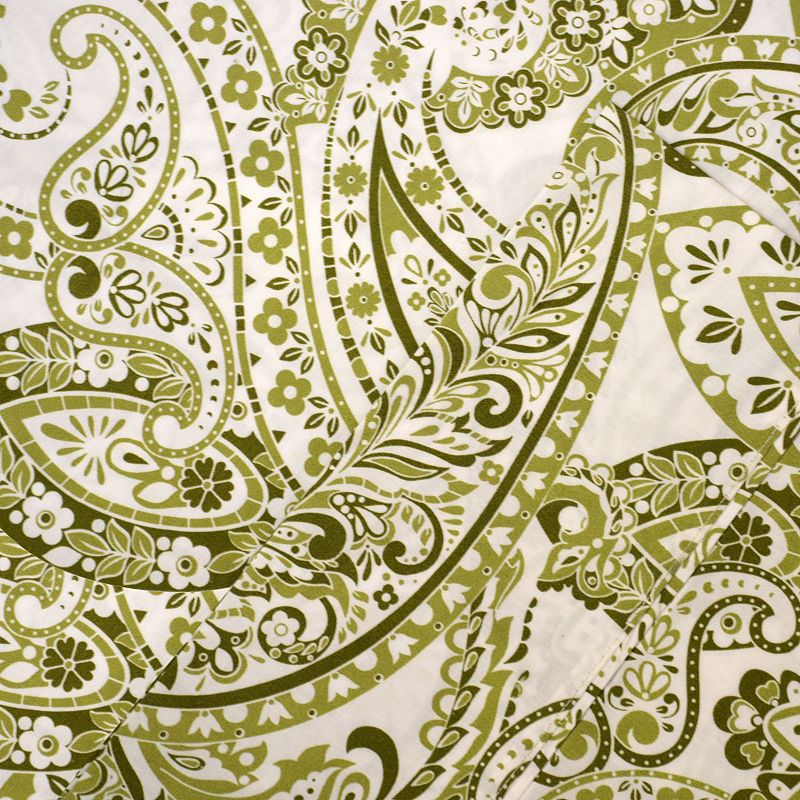 46150804 Pointehaven Boho Paisley Sheet Set, Green, FULL SE sku 46150804