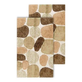 Chesapeake Pebbles 2-pack Safari Bath Rug Set